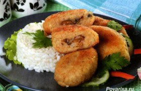 Рыбные зразы с грибной начинкой