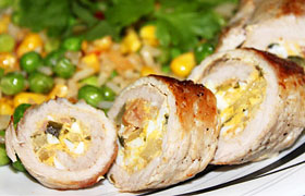 Свиные рулетики с начинкой