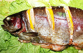 Радужная форель в духовке