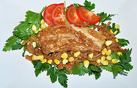 Свиная грудинка с карамелизованным луком