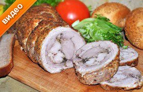 Свиной рулет из брюшины